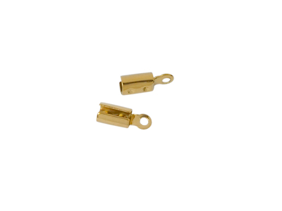 goldene Edelstahl Abschluklemmen fr 2mm Bnder