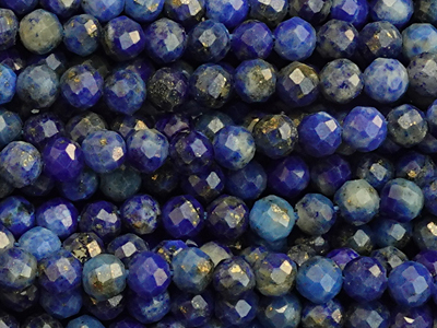 geschliffene Lapis Lazuli Steinperlen 2,7mm - Nahaufnahme