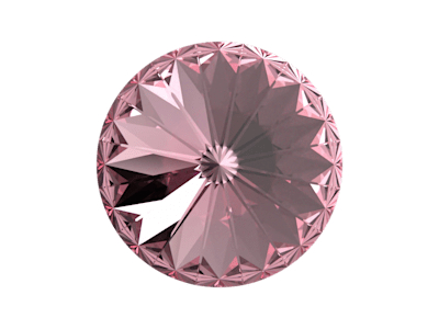 Swarovski Rivoli 12mm Farbe Light Rose