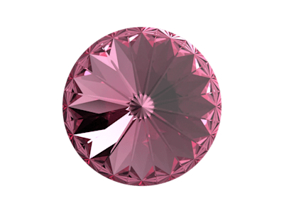 Swarovski Rivoli 12mm Farbe Rose