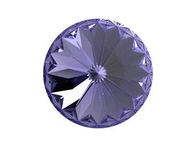 Swarovski Rivoli 12mm Farbe Tanzanite