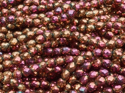 erdbeerfrmige, facettierte Glitzerperlen Tropfen 4mm