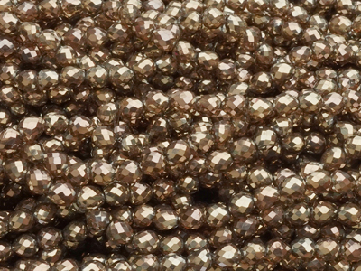 erdbeerfrmige, facettierte Glitzerperlen Tropfen 4mm