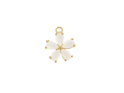 goldener kleiner Metallanhnger Charm Blume