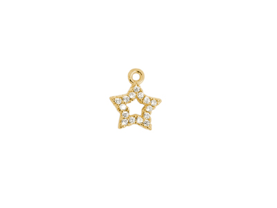 goldener kleiner Metallanhnger Charm Stern